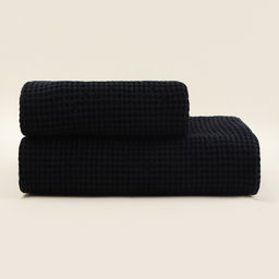 Полотенце вафельное SL HOME: Linen Дарк Маре, 40?70 см, чёрное