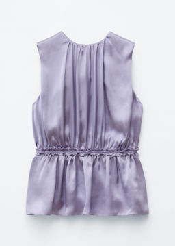 Top de seda sin mangas con volantes - H&m фото 2