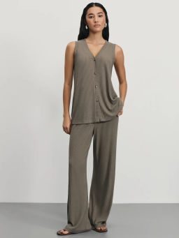 Трикотажные брюки в рубчик / Zarina