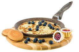 Сковорода блинная 22 см ГАРМОНИЯ ВКУСА "Коричневый опал" н/р, 39*23*7 см