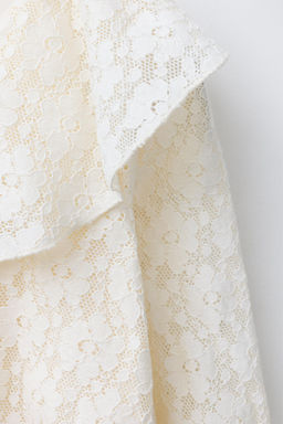 ASYMMETRIC LACE RUFFLE TOP - Zara фото 4