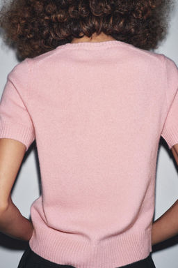 100% WOOL SHORT SLEEVE TOP - Zara фото 20