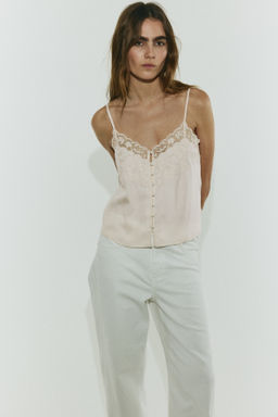 Top de viscosa con detalle bordado - H&m фото 6