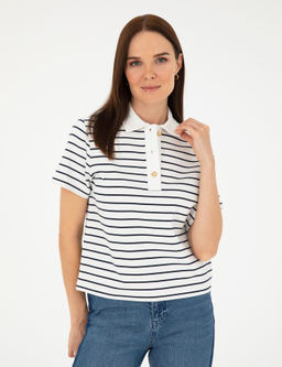 Ekru Regular Fit Polo Yaka Ti__rt - Pierre cardin фото 3