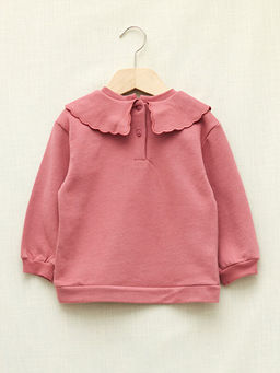 Bebe Yaka Uzun Kollu Basic K?z Bebek Sweatshirt - Waikiki фото 2