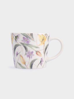 Кружка, 430 мл, 2 шт, фарфор N, белая, Летящие цветы, Fiori - Anna lafarg фото 5