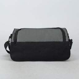 Сумка спортивная на молнии, наружный карман, длинный ремень, цвет чёрный/серый - Simaland фото 4