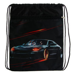 Мешок для обуви с карманом 420 х 340 мм, Calligrata МСО-7С, (мягкий полиэстер, плотность 210D), Тачки  фото 2