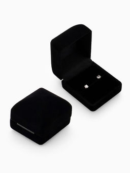 Футляр под серьги, кольцо «Традиции», бархатный, 4.5×5 см, чёрный