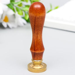 Печать для сургуча с деревянной ручкой «Инь-ян - розы», 9×3×3 см