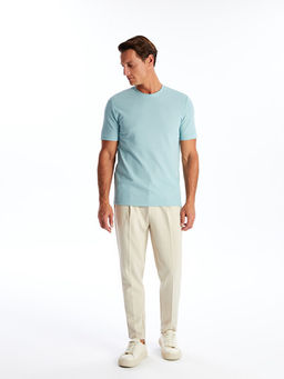 Bisiklet Yaka K?sa Kollu Erkek Dokulu Ti??rt