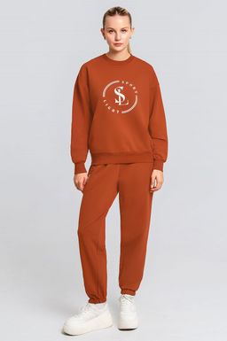 Арт. 2358 Костюм с брюками женский 44-52 (5 шт) Цвет:верх- кэмел, низ- кэмел - Калинка фото 5