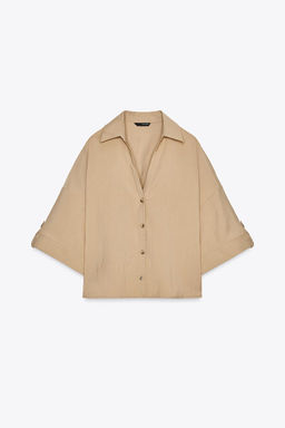 WIDE SHORT SLEEVE SHIRT - Zara фото 14