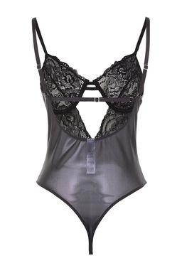 Siyah Dantelli Pencere/Cut Out Detayl? Ip Ask?l? C?tc?tl? Orme Body THMAW23BD00011