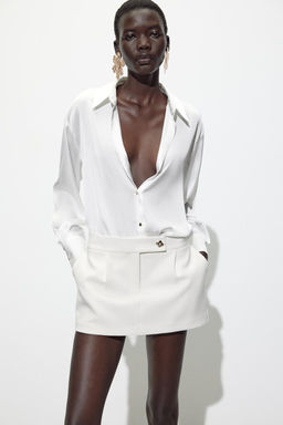 CREPE BUTTON SKORT - Zara фото 2
