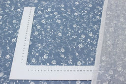 Поплин Роза Вьюнок цв.сине-серая дымка, СОРТ2, ш.1.5м, хлопок-100%, 105гр/м.кв - Купава фото 3