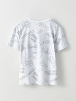 Bisiklet Yaka Marvel Bask?l? K?sa Kollu Pamuklu Erkek ?ocuk Ti??rt - Waikiki фото 3