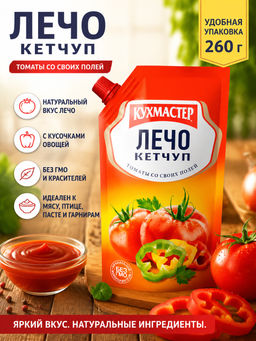 Кетчуп Кухмастер Лечо дой-пак 260 г