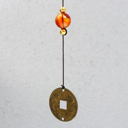 Музыка ветра «Слон на монетках», 5 колокольчиков, 41×6 см