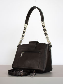 LACCOMA сумка Y1444-черный натуральная кожа полиэстр  фото 2