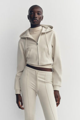 CROPPED INTERLOCK SWEATSHIRT - Zara фото 11