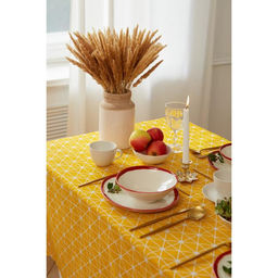 Скатерть Доляна Паутина 145х2003см,100%пэ, рогожка 130 гр/м  фото 9