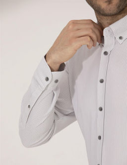 Antrasit Slim Fit Uzun Kollu G_mlek - Pierre cardin фото 7