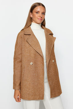 Trendyolmilla Camel Oversize Genis Kesim Kase Kaban TWOAW24KB00091