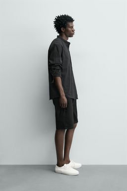 CAMISA EFECTO ARRUGADO / Carb?n - Zara фото 4