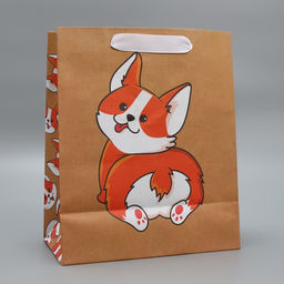 Пакет крафтовый вертикальный Пёсик, ML 23 27 11.5 см - Дарите счастье фото 3