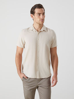 Regular Fit K?sa Kollu Poplin Erkek G?mlek