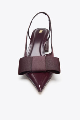 SLINGBACK HEELED SHOES WITH BOW - Zara фото 5