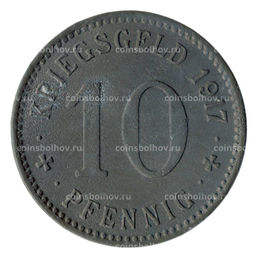 Монета 10 пфеннигов 1917 года Германия  Нотгельд (Менден)