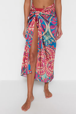 Etnik Desenli Dokuma Maxi Plaj Pareo TBESS23PR00005