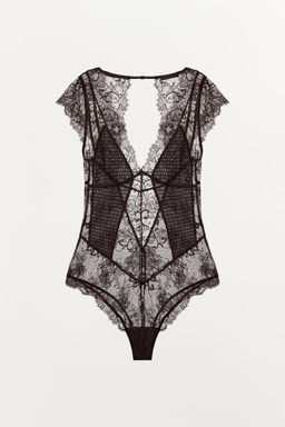 BODY COMBINADO ENCAJE / Granate
