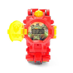 Робот «Часы», трансформируется в часы, работает от батареек, цвет красный