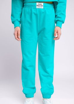 Брюки дев. бирюза 836108/53а_п - Clever wear фото 2