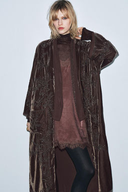 VELVET BEADED KIMONO - LIMITED EDITION - Zara фото 2