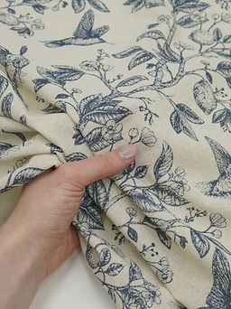 Полулен Райское местечко (на суровом), ш.1.5м, лен-30%, хлопок-70%, 147гр/м.кв - Купава фото 7