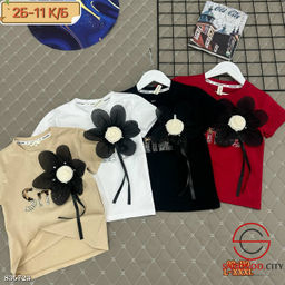 Футболка для девочки с цветком