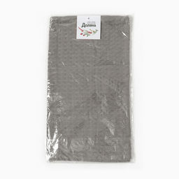 Полотенце Доляна цв. серый 35х60 см, 100% хл., крупная вафля 220 г/м2  фото 8