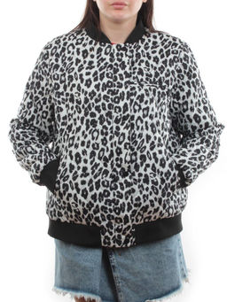 S24-139 WHITE/BLACK Куртка бомбер демисезонная женская (100 гр. синтепон) - Fashion фото 3