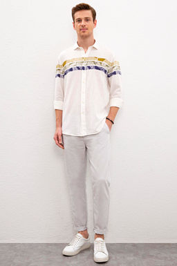 Erkek Carrot Fit Gri Chinos