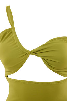 Ye_il Tek Omuz Kapl_ Cut Out Detayl_ Regular Mayo TBESS26MA00084 - Trendyolmilla фото 6