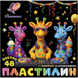 Пластилин классич., мягк. Луч ФАНТАЗИЯ 48 цв. пастель, золото и серебро 636 г ассорти со стеком