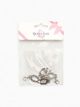 Цена за 5 шт. Шарм для браслета «Оберег» подкова на удачу, цвет серебряный