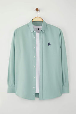 Mint Regular Fit Nak__ Detayl_ Oxford Kolay _t_lenebilir Smart G_mlek TMNAW25GO00036 - Trendyolmilla фото 2