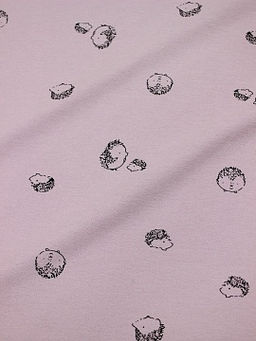 Теплый хлопок Колючие друзья цв.бл.розово-сиреневый, ш.1.5м, хлопок-100%, 160гр/м.кв