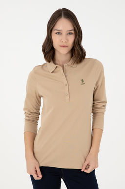 Женский базовый свитшот песочного цвета - U.s. polo assn фото 3