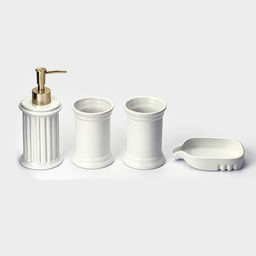 Набор для ванной SAVANNA Ретро, 4 предмета, дозатор для мыла, 2 стакана, мыльница  фото 2